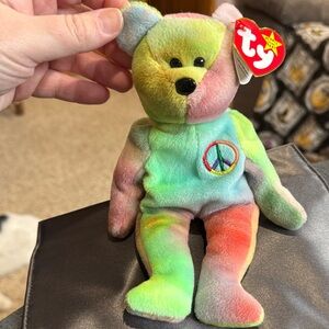 Ty Peace Bear vintage Plush Toy